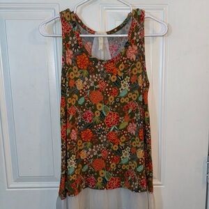 Matilda Jane Size S Ruffle Floral Tank
